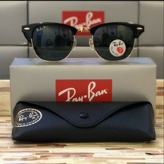 Kính râm nửa khung thời trang Ý Rayban chính hãng clummaster rb3016 901 / 58