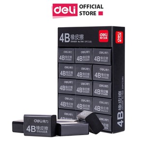 Hộp 30 cục gôm tẩy bút chì 4b deli - tẩy sạch sẽ, ít vụn, không mòn giấy