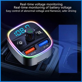 Tẩu sạc điện thoại / máy nghe nhạc mp3 / đài fm 2 cổng usb dùng trong xe hơi