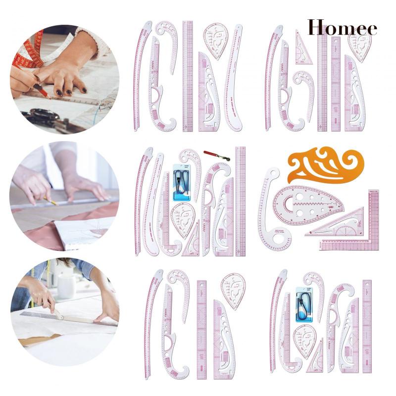 Bộ Thước Đo May Vá Họa Tiết Đường Cong Chuyên Dụng Cho Thợ May