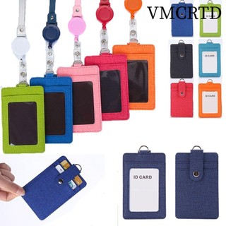 Vmcrtd da đựng thẻ id và dây đeo có thể thu gọn tiện dụng nhiều màu sắc
