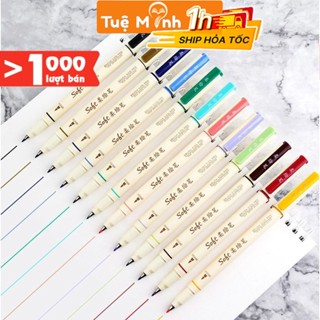 Bút lông Soft tips viết calligraphy nét thanh nét đậm ngòi brush B24