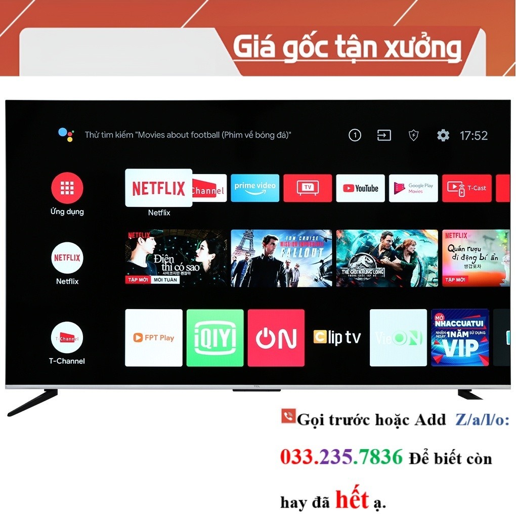 Android Tivi TCL 65P737 4K 65 inch <<Hãng