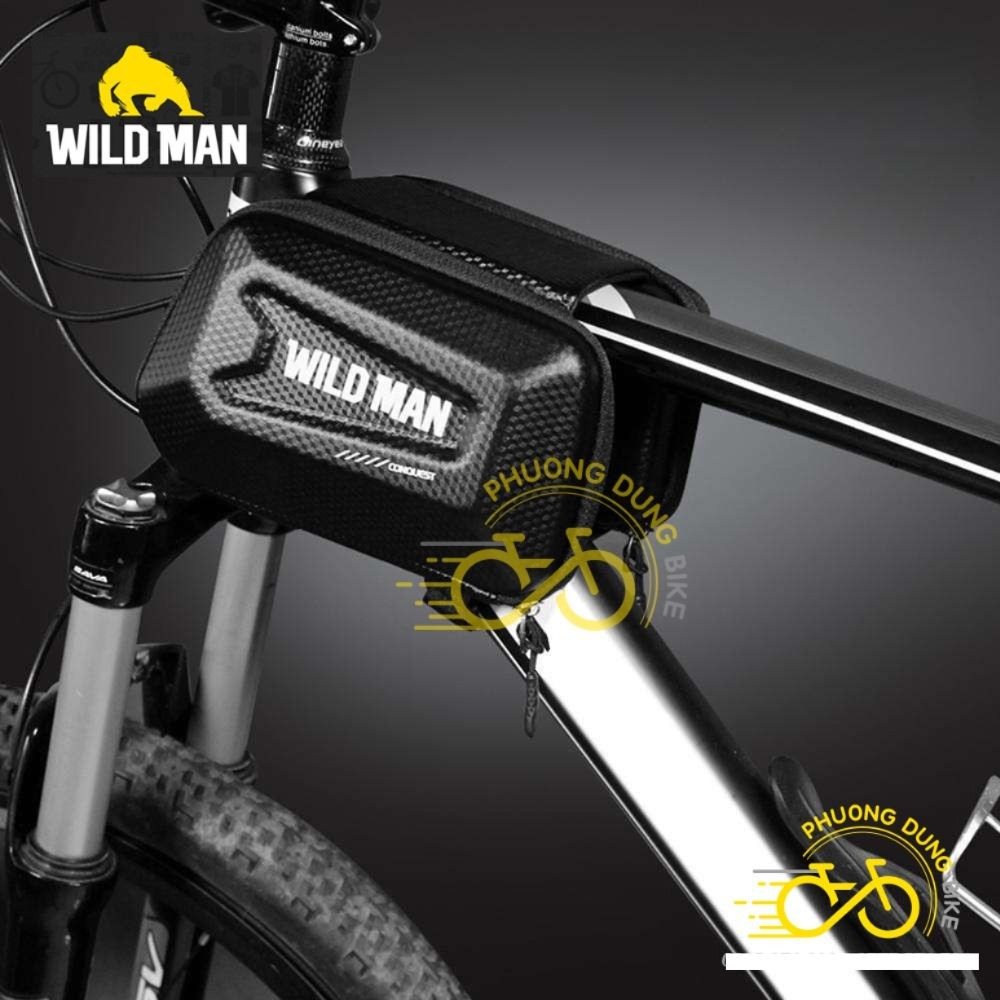 Túi đôi treo khung sườn hộp cứng xe đạp WILD MAN E6