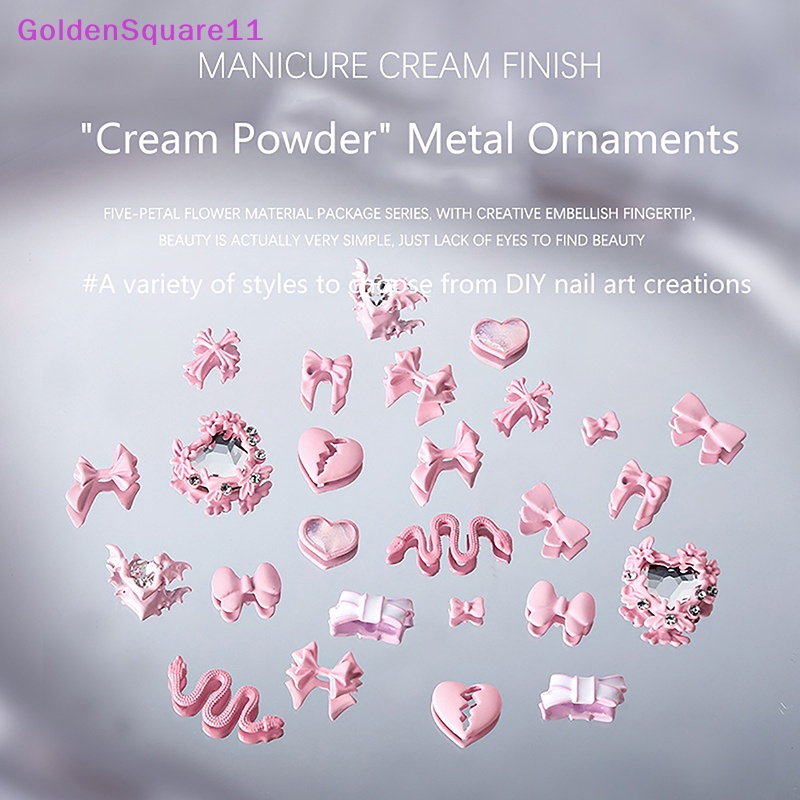 Set 5 Phụ Kiện Trang Trí Móng Tay 3d Hình Nơ / Trái Tim Xinh Xắn vn