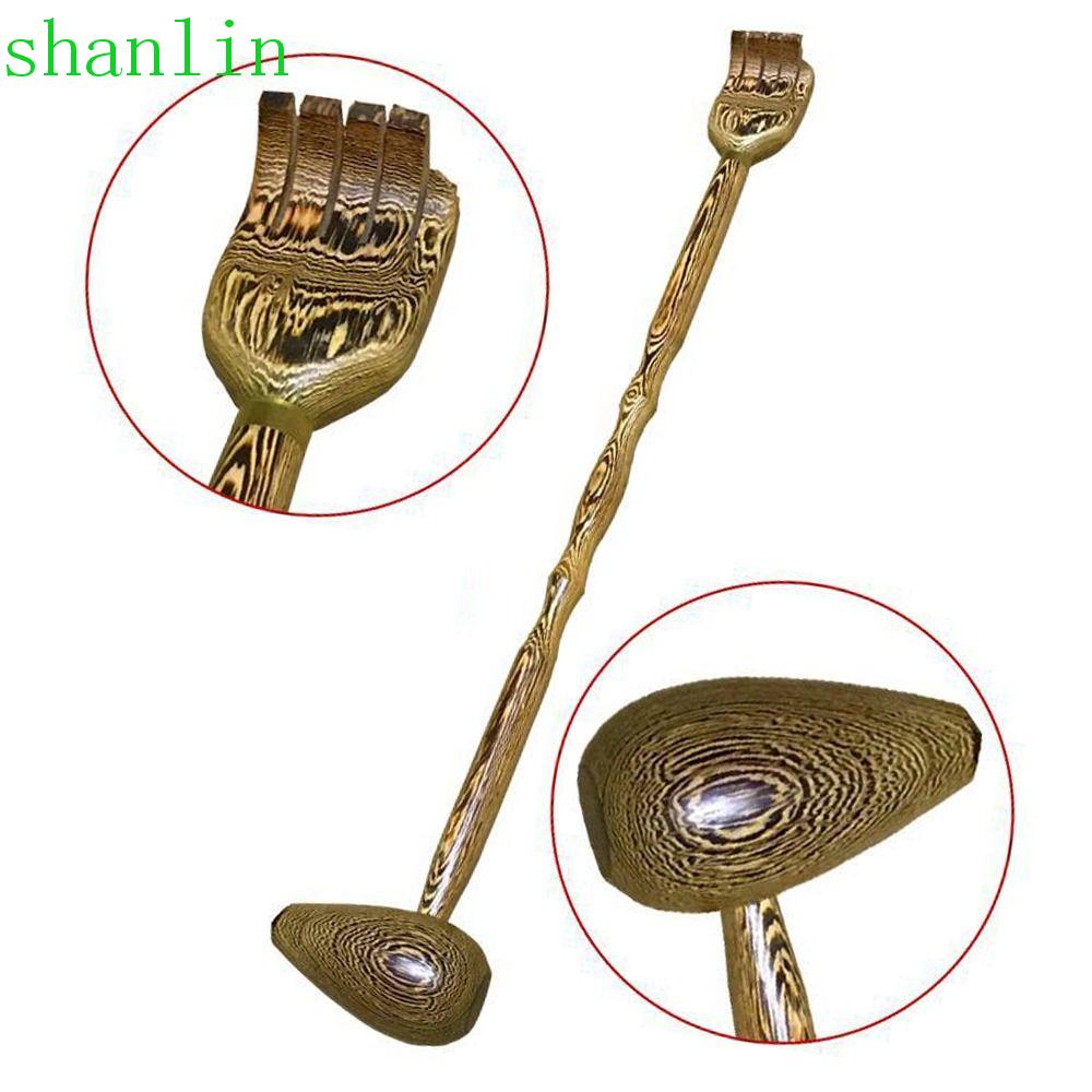 Shanlin Gậy Gãi Lưng Mát Xa Hai Đầu Bằng Gỗ Chống cellulite