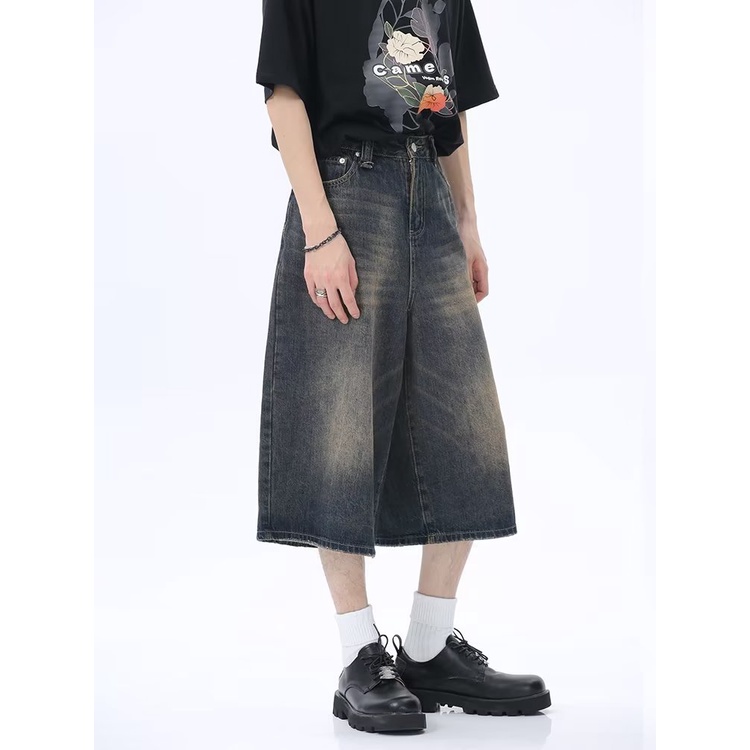 Quần jeans Lửng vintage Thời Trang Dành Cho Nam