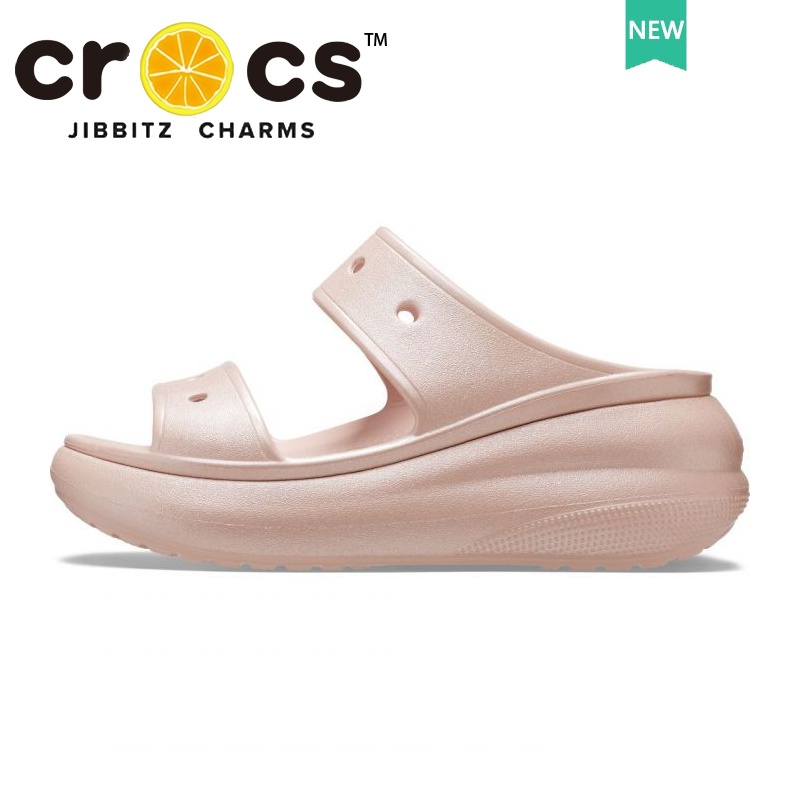Croc shimmer giày sandal nữ đế cao #2086026