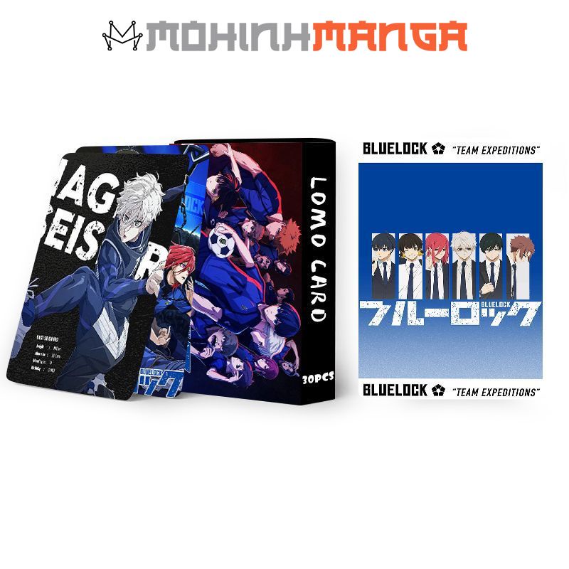 Lomo card hộp 30 thẻ Blue Lock Isagi Yoichi Hyoma Chigiri Meguru Bachira Kenyu Yukimiya Tabito