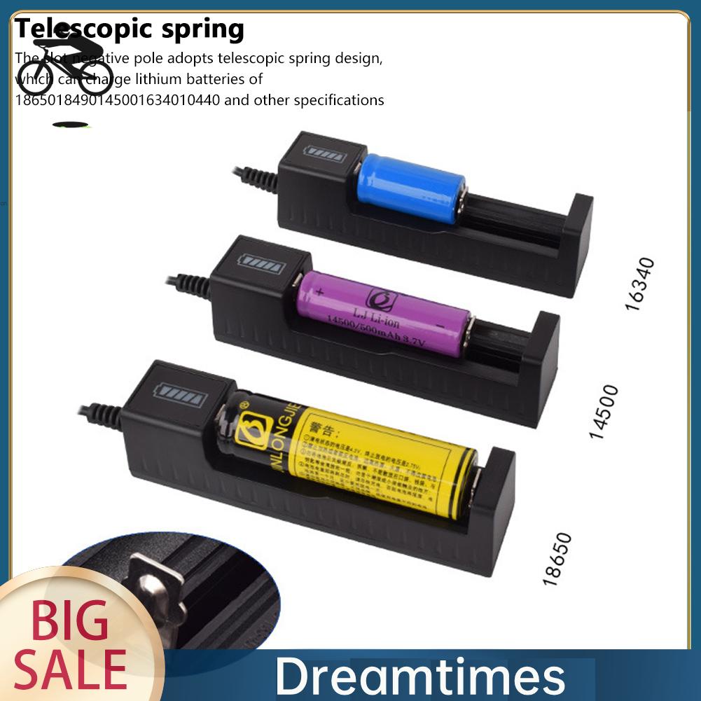 1 Bộ Sạc Pin lithium 1 Rãnh Cho 16340 14500 18650 26650 3.7v