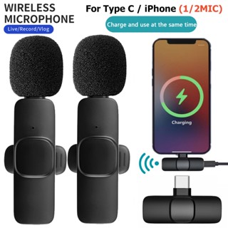 VIRWIR K9 Mic Cài áo Không Dây Cho iPhone Android Micro Thu âm Trợ Giảng