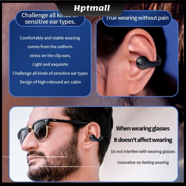 Tai Nghe Không Dây Dạng Kẹp Tích Hợp mic hd Âm Thanh Thể Thao Chạy Bộ Làm Việc