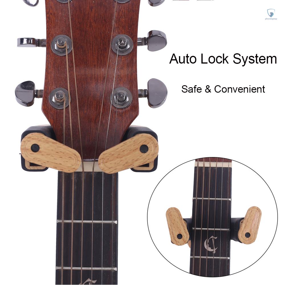 Móc Treo Đàn guitar Gắn Tường Bằng Gỗ Trơn Hình Đàn guitar