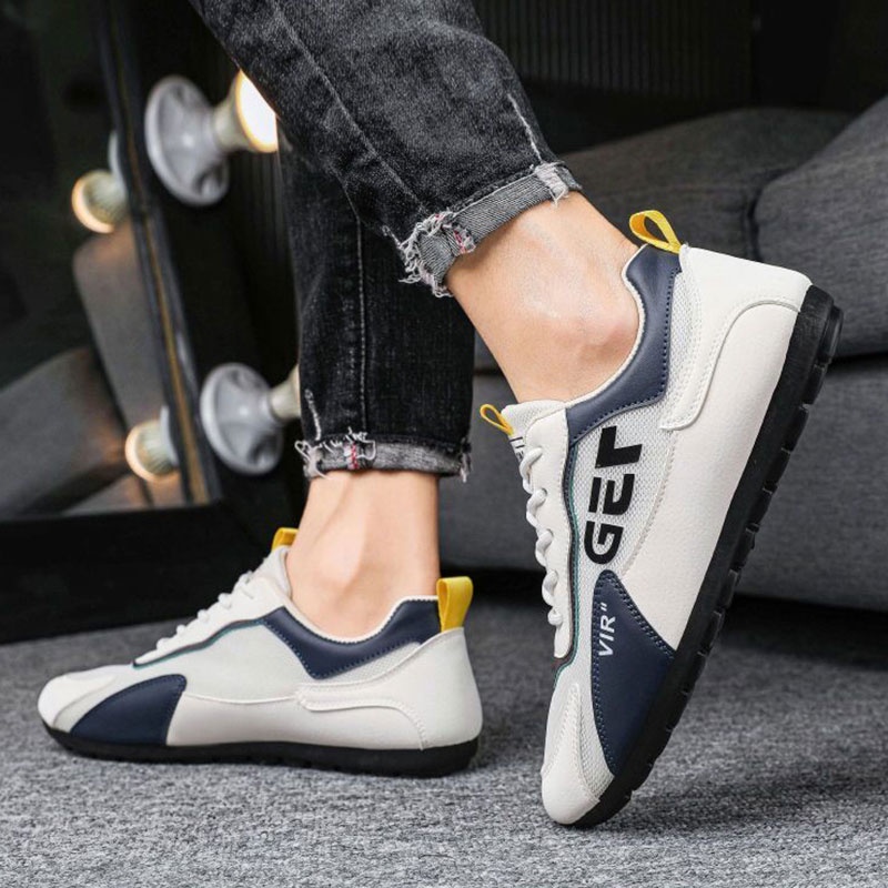 SHANMUSENLIN☘Giày Thể Thao Đế Dày Tăng Chiều Cao Phong Cách Hàn Quốc Mới Cho Nam