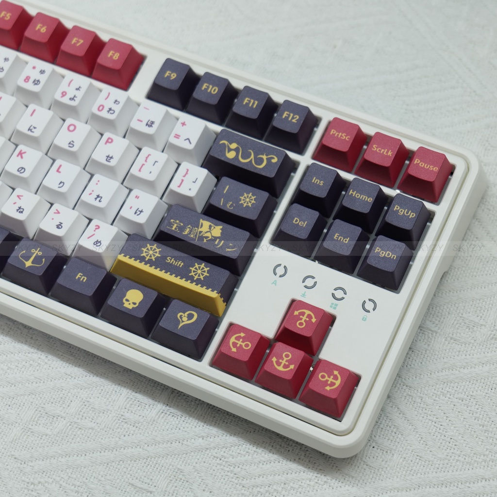 Houshou Marine Keycaps Cherry Profile Anime PBT DYE SUB Bàn Phím Cơ Keycap