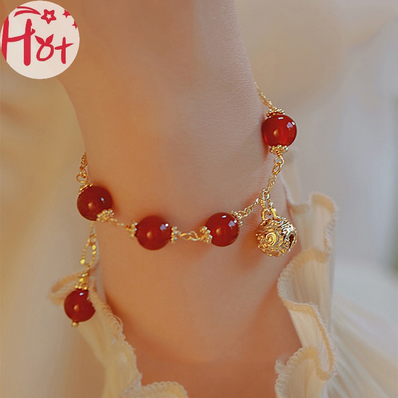 Jr Vòng Tay Chuỗi Hạt Trang Trí Chuông May Mắn Phong Cách vintage Thanh Lịch Dành Cho Nữ vn