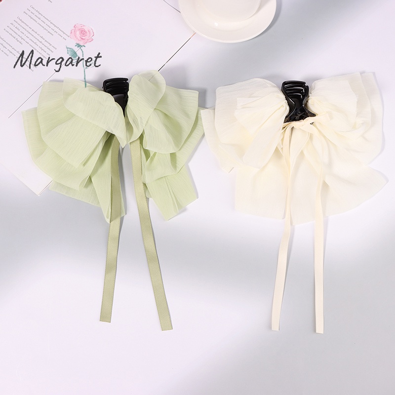 Kẹp Tóc Đính Nơ Ruy Băng Mới Thanh Lịch Cho Nữ