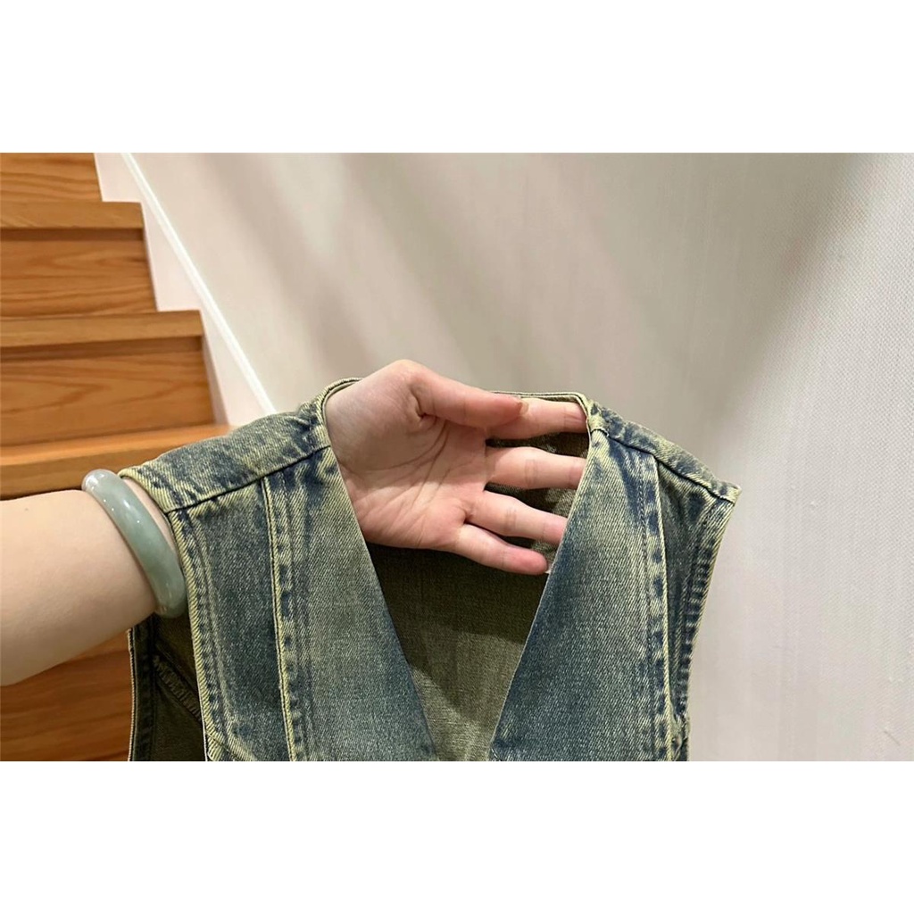 Áo denim Hai Dây Dáng Ngắn Ôm Sát Phong Cách Hàn Quốc Thời Trang Mùa Hè Dành Cho Bạn Nữ hc9b