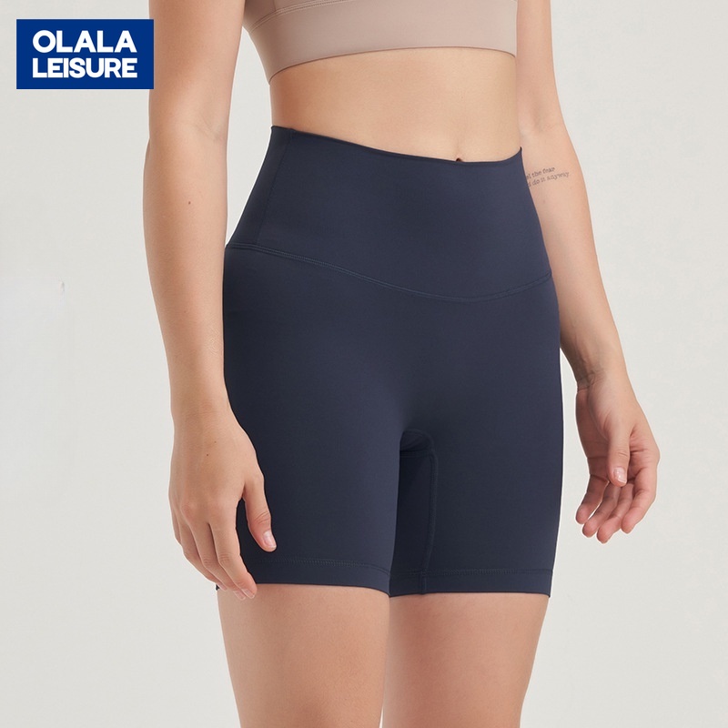 OLALA LEISURE Quần Short Thể Thao Lưng Cao Hai Mặt Thời Trang Âu Mỹ Cho Nữ