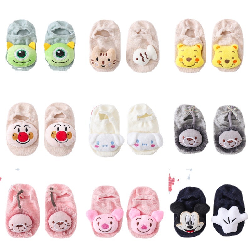 Vớ cotton Ba Chiều Chống Trượt In Hoạt Hình Dễ Thương Cho Bé Sơ Sinh