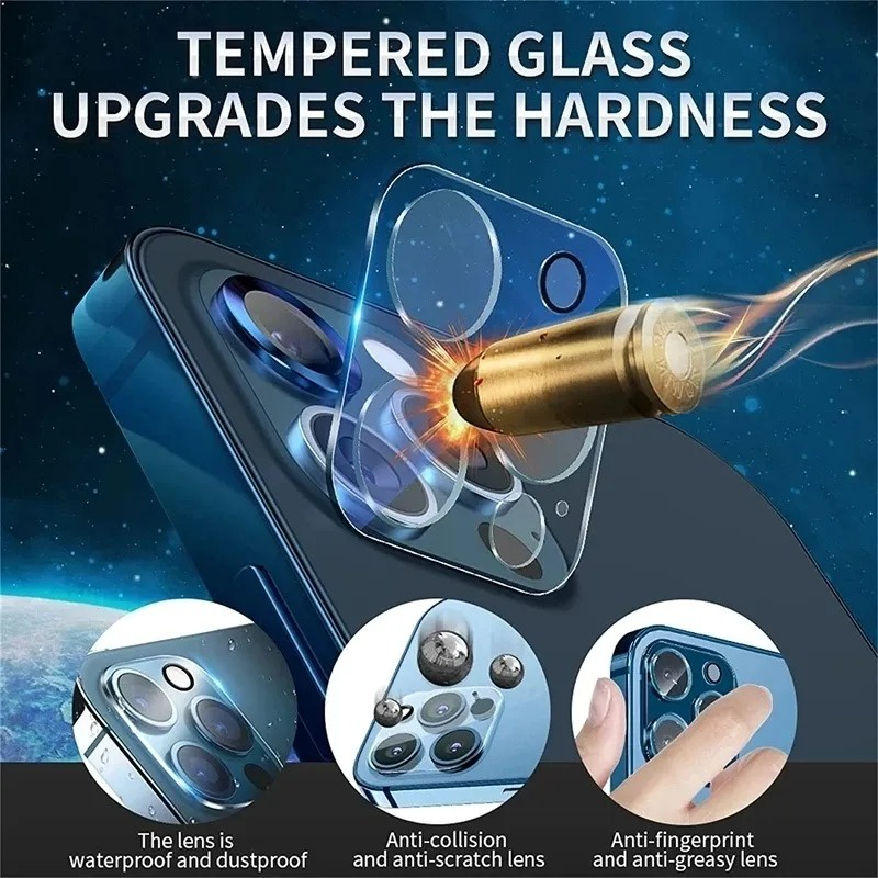Bộ Kính Cường Lực 9h hd Bảo Vệ Ống Kính Máy Ảnh 3d Cho Điện Thoại Iphone 15 15 pro max plus