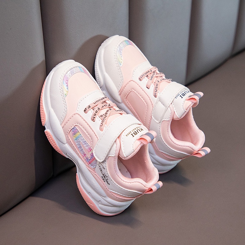 Giày Thể Thao Da Đế Mềm Phong Cách Hàn Quốc Thời Trang Mùa Thu 2023 Cho Bé Gái