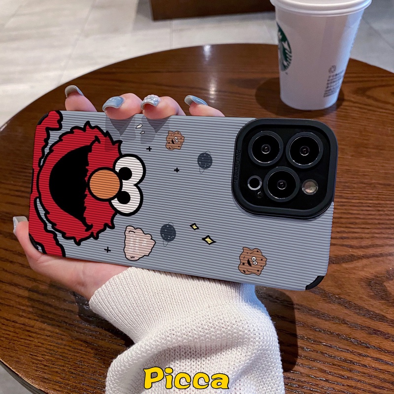 Bao Da Điện Thoại Hình sesame street Cho iphone 13 12 xr 11 14 pro max x 7 8plus 7 xs max Ốp