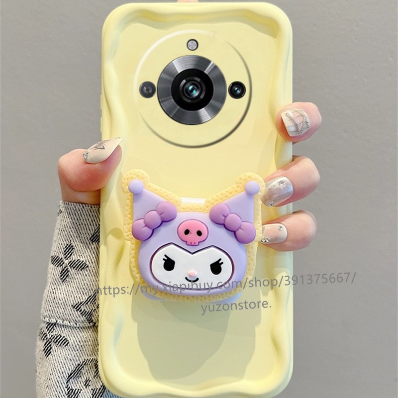 Phù Hợp Ốp Điện Thoại Silicon Họa Tiết macaron Kèm Giá Đỡ Cho realme 11 pro pro + realme 10t 10 pro pro + 4g 5g nfc