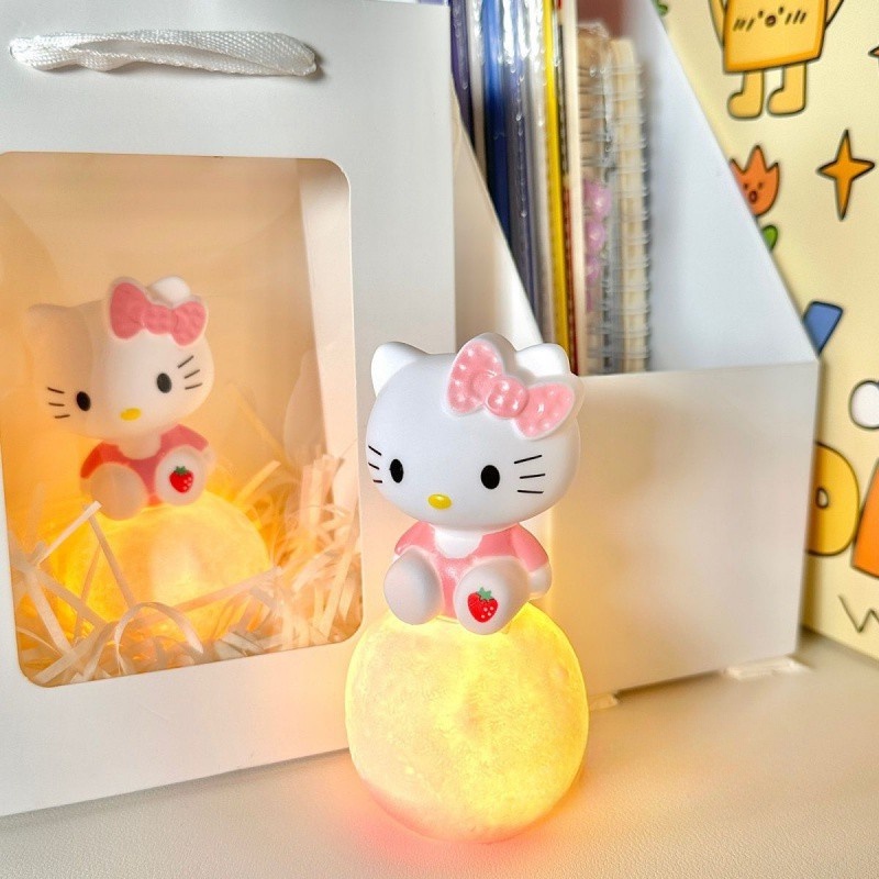 Kitty Hình Led Hoạt Hình Anime Led Đèn Ngủ Phòng Ngủ Bầu Không Khí Đèn Bàn Bé Gái Niche Cao Cấp Quà Tặng Sinh Nhật