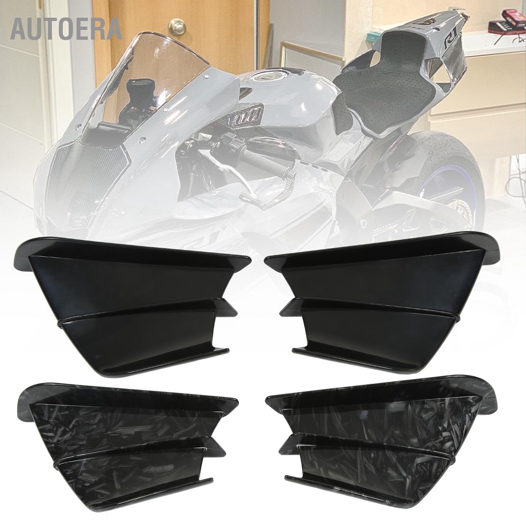 AutoERA Xe Máy Bên Cánh Gió Phía Trước Fairing Khí Động Học Winglets Cho NINJA400 NINJA250 Z900 Z1000