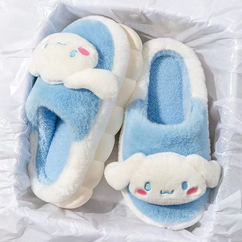 SANRIO Kuromi Dép cotton Đi Trong Nhà Thoải Mái Xinh Xắn Cho Nữ
