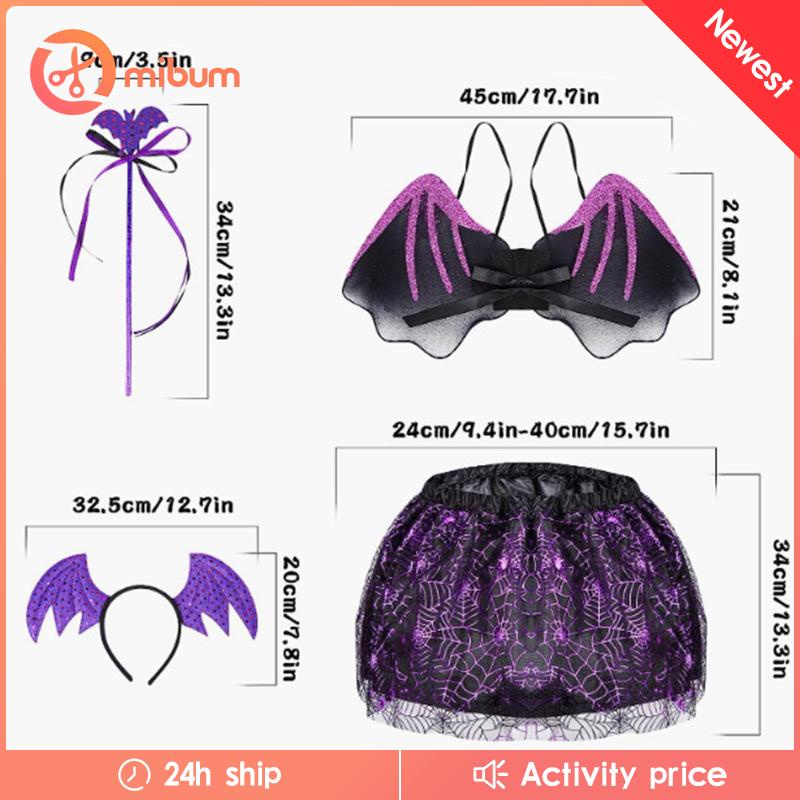 Bộ Băng Đô Và Chân Váy tutu Hóa Trang halloween