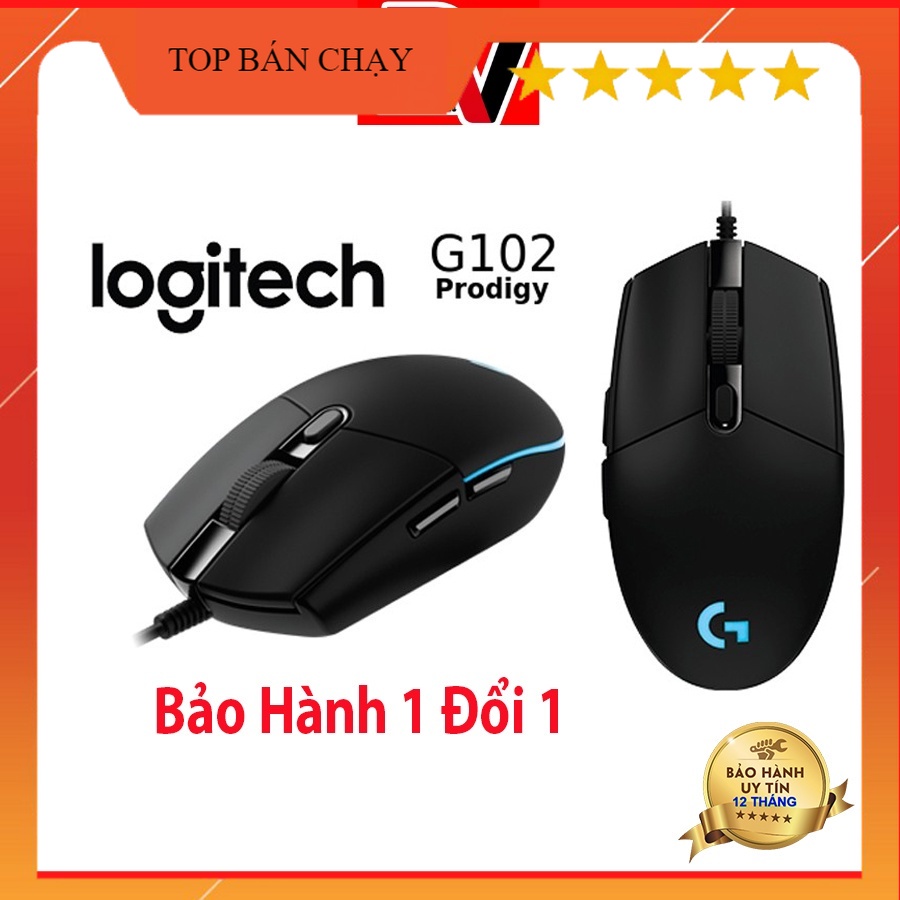 Chuột chơi game, chuột máy tính có dây LOGITECH G102 RBG Độ Chính Xác Cao 8000DPI [ Bảo Hành 12 Tháng 1 Đổi 1] Hàng OEM | BigBuy360 - bigbuy360.vn