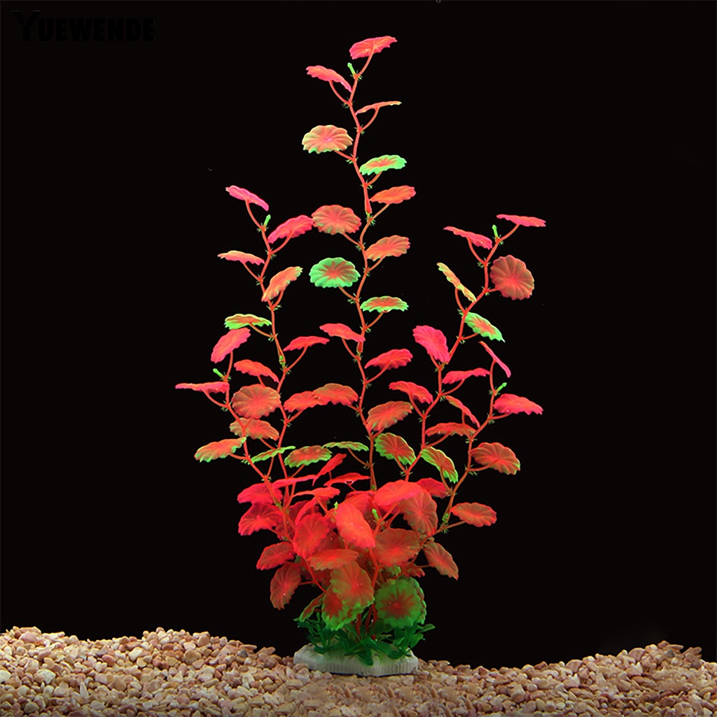 Yu.p Lá Sen Giả Bằng Nhựa Trang Trí Bể Cá