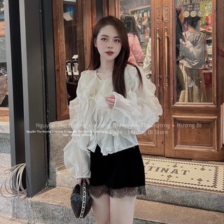 Áo Nữ Kiểu Tơ Bèo Khuy Ngọc
