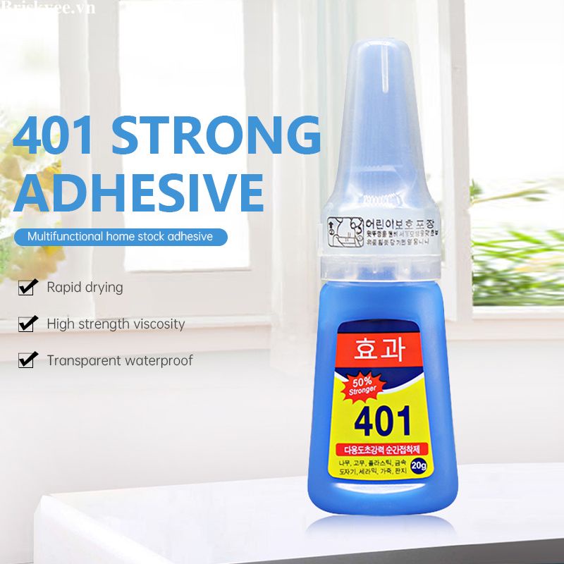 Briskyee🎶Keo 401 chính hãng , keo gắn móng giả siêu chắc 20g