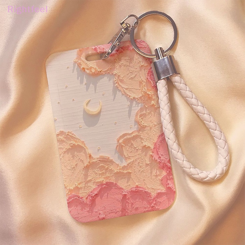 Qfeel Bao Đựng Thẻ id / Thẻ / Chìa Khóa Họa Tiết Hoạt Hình kpop Màu Hồng Dành Cho Học Sinh Mới