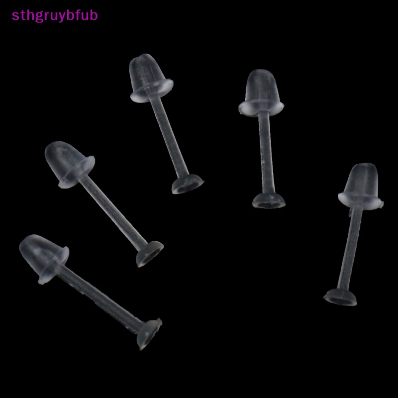 Sthb Set 100 Cái Bông Tai Hình Ghim Và Sau Bằng Nhựa Trong Suốt vn