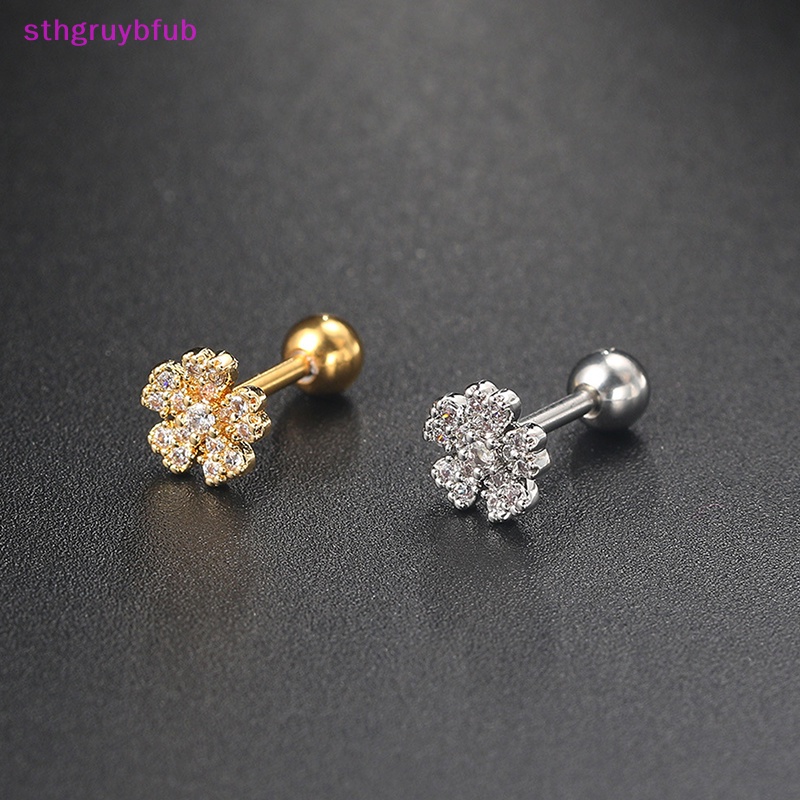 Sthb 1 Bông Tai Xương Xoắn Ốc Hình Học Đính Đá zircon Làm Quà Tặng Cho Bạn Gái vn