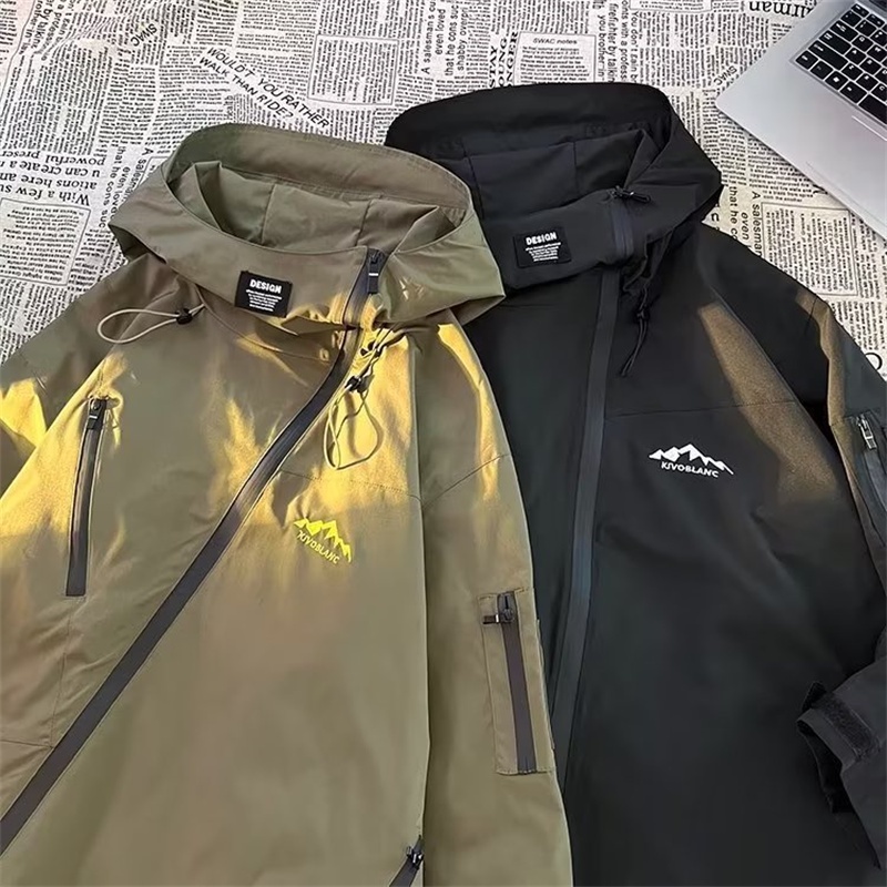 Hanlu Áo Khoác Thể Thao Có Mũ Trùm Dáng Rộng Chất Lượng Cao Hợp Thời Trang Cho Nam