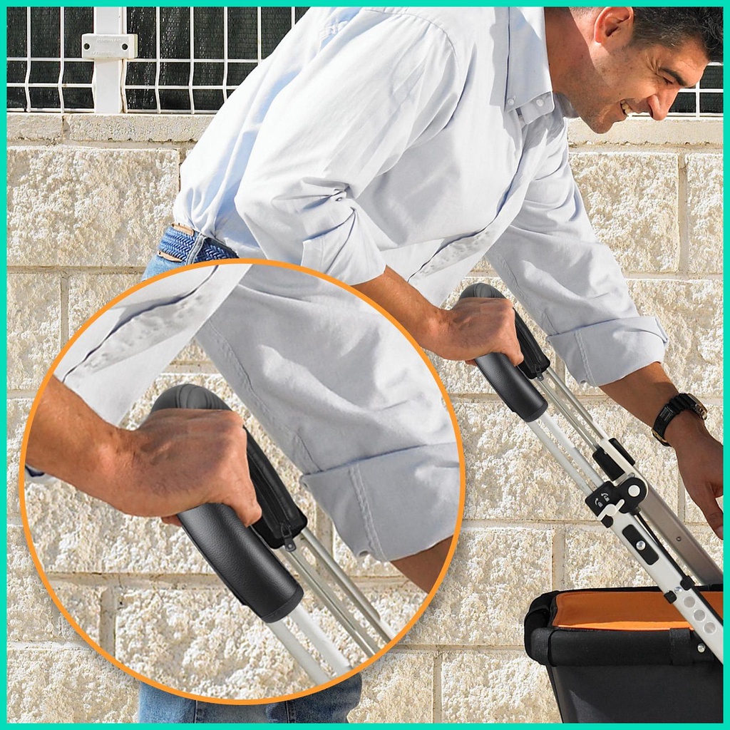 Bao Da pu Bọc Tay Cầm Xe Đẩy Em Bé Tháo Rời Được