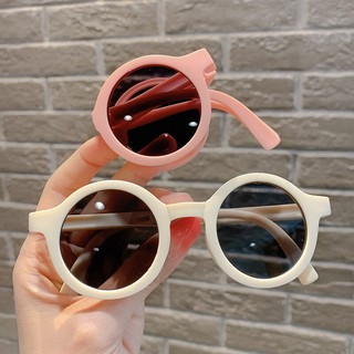 Kính Râm Tròng Tròn Có Thể Gấp Lại Phong Cách Cổ Điển Dễ Thương Dành Cho Bé Trai Bé Gái
