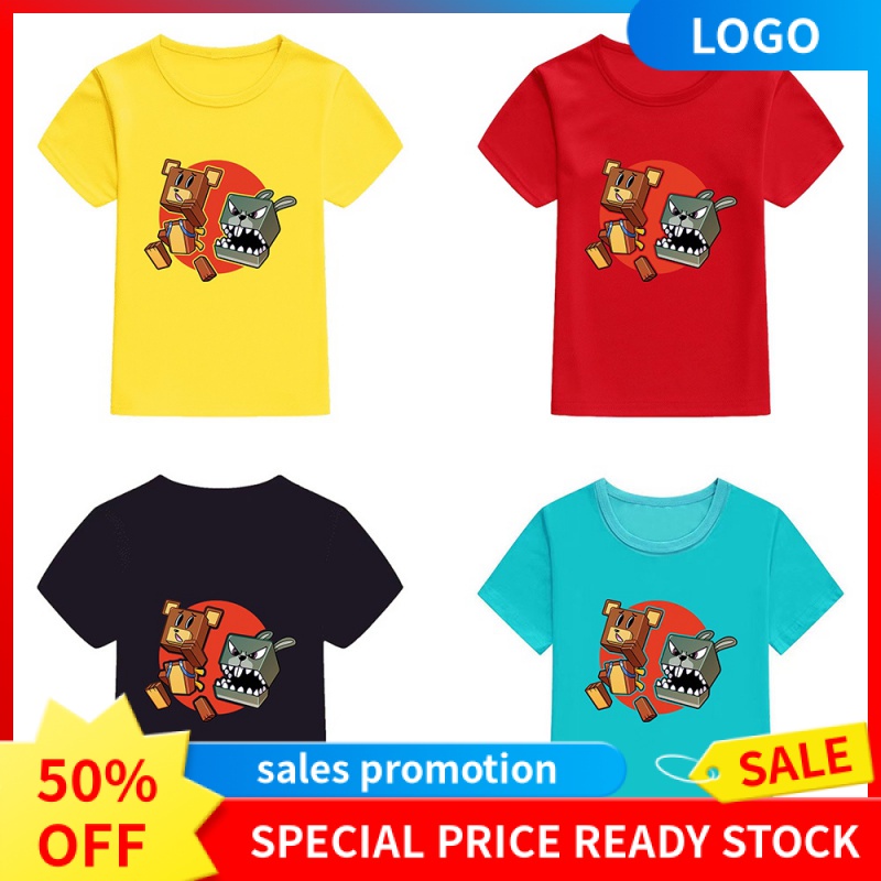Áo Thun Unisex Dáng Rộng Tay Cộc In Hình Gấu Dingyuan Super Bear Adventure Cho Thanh Thiếu Niên
