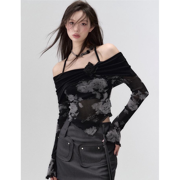 XIYUYI Áo Thun crop top xiyuyi kwayi Phong Cách Hàn Quốc Thời Trang Cho Nữ