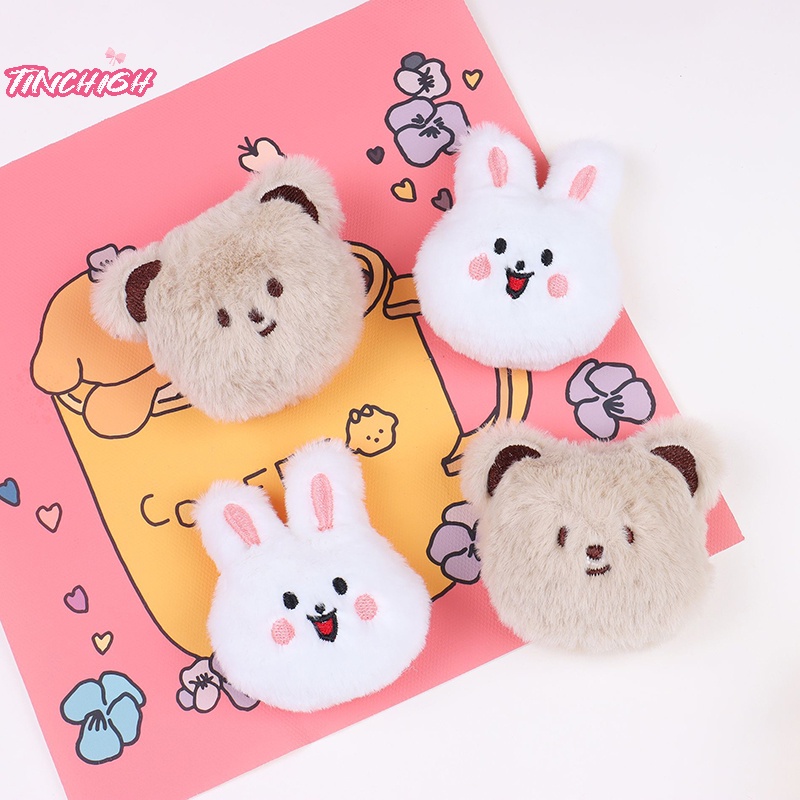 Trâm Cài Áo Họa Tiết Thỏ / Gấu Hoạt Hình Nhồi Bông Trang Trí Ba Lô Đi Học / Ô Tô diy [Mới