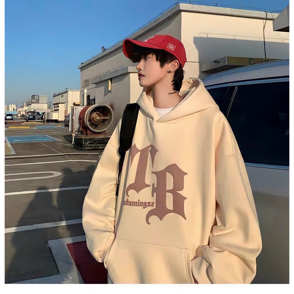 Áo Hoodie Mũ 2 Lớp Form Rộng Chữ TB Chất Nỉ Bông Cao Cấp
