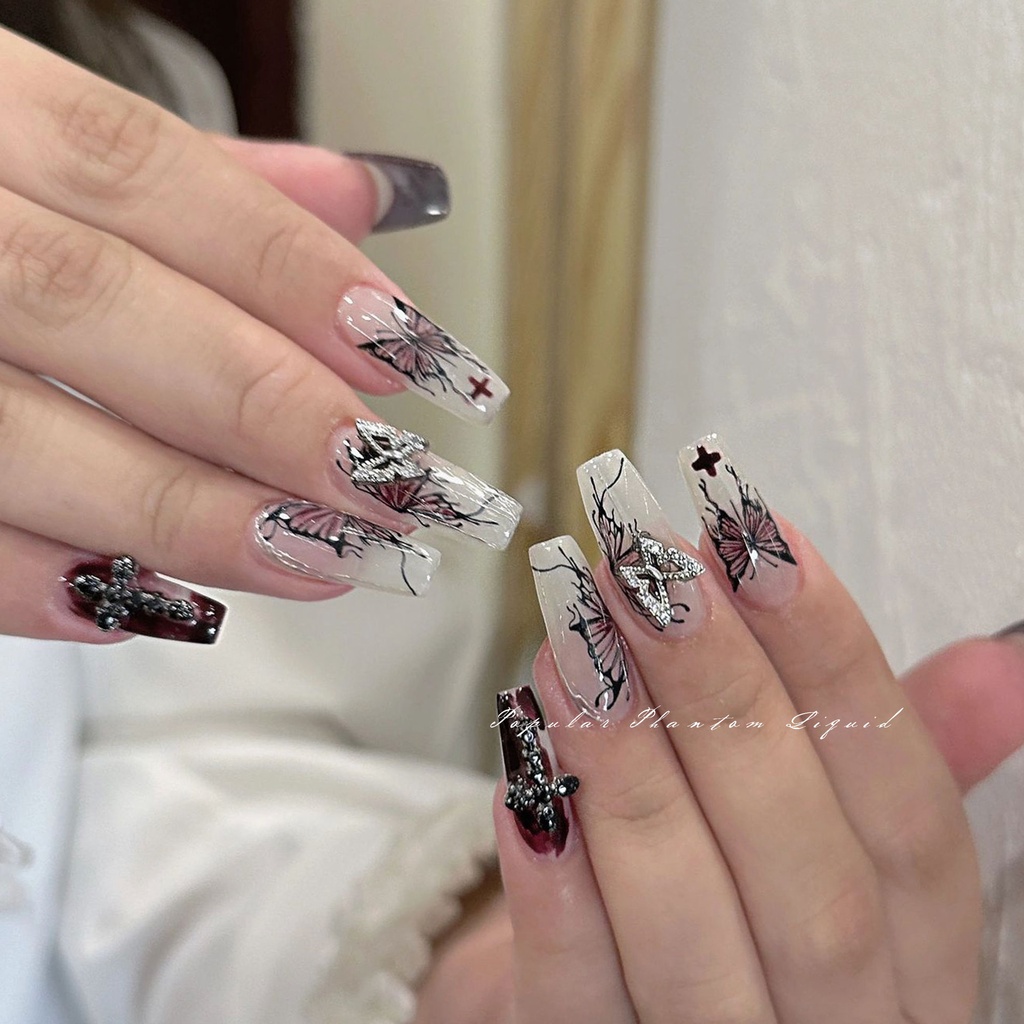 Sticker Nail 3D | Bướm Đủ Màu Hologram Mới 2023 | Trang Trí Móng Tay DH-557