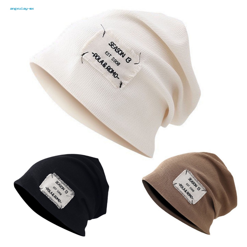 Mũ beanie Dệt Kim Co Giãn Chống Gió Chống Trượt Thời Trang Mùa Đông Cho Nam Và Nữ