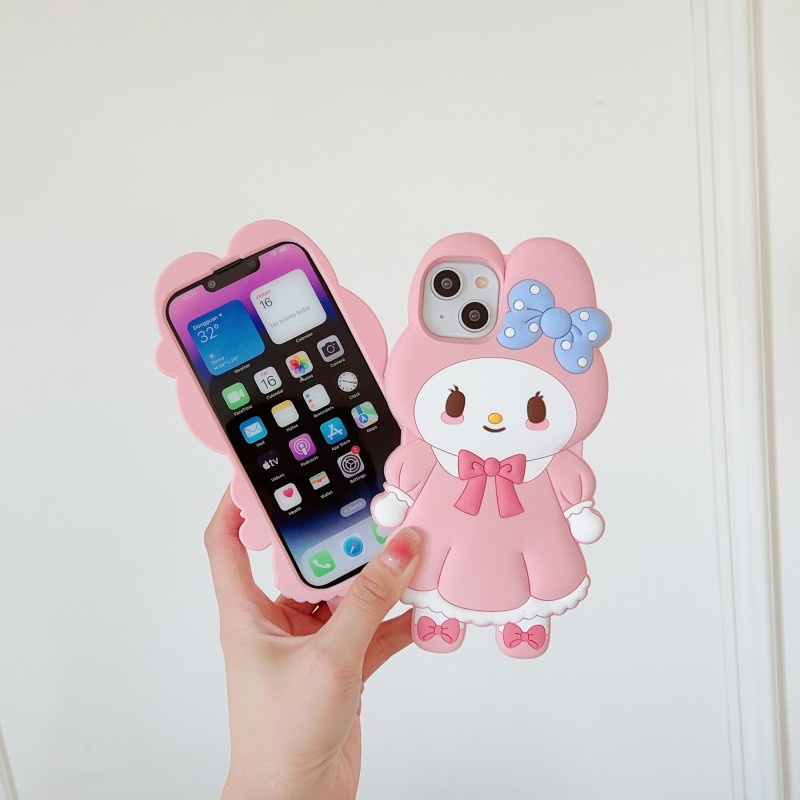 SANRIO Ôp Điện Thoại Silicon Dẻo Họa Tiết Hoạt Hình melody Dễ Thương Cho iphone 15 14 13 12 pro max 11 13pro 14pro 15pro Ốp
