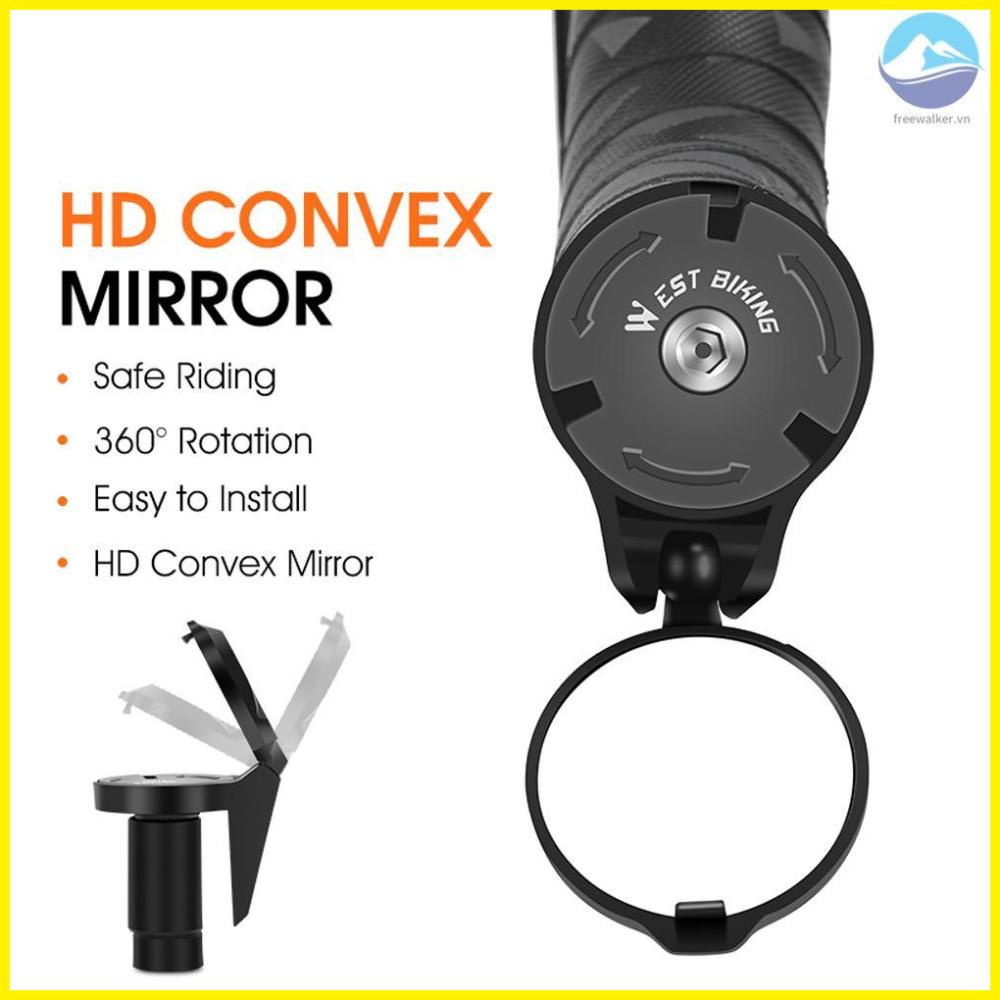 WEST BIKING Bike Rearview Mirror Adjustable Bicycle Handlebar Plug Mirror